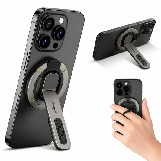 Awespire 3 in 1 Magnetic Phone Grip Stand with Rotating Kickstand